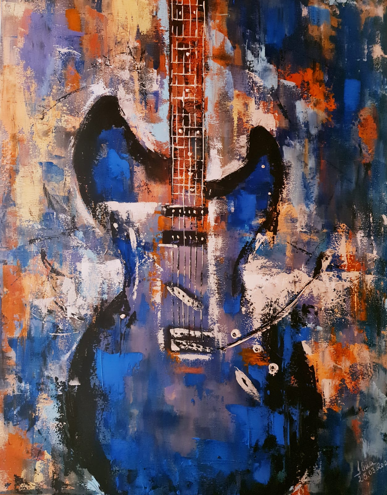 ArteDiAlina.com painting: Love & blues
